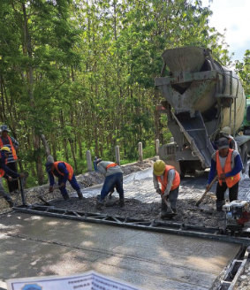Rigid pavement works